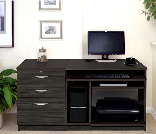 Home Office Computer Work Station with 3 Drawer Unit/Filing Cabinet