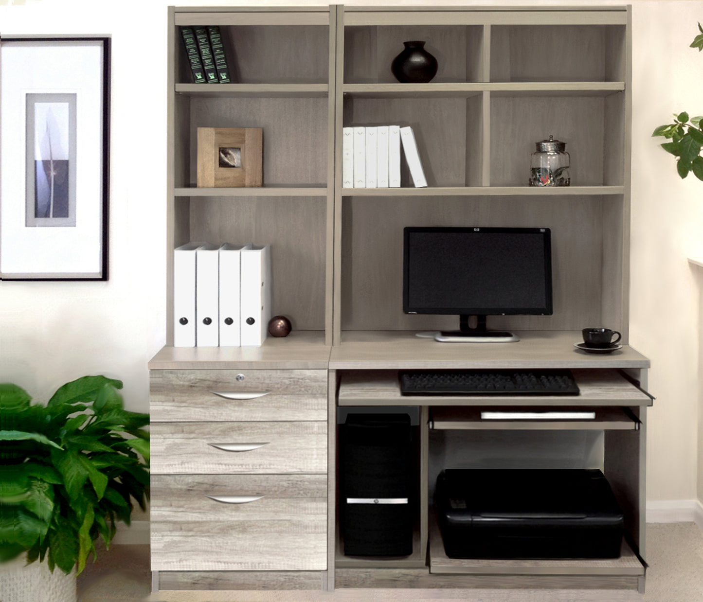 Home Office Computer Work Station and 3 Drawer Unit/Filing Cabinet