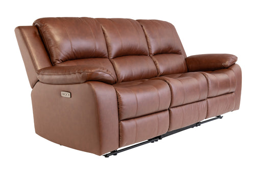 Cooper Leather Sofa with Electric Motions