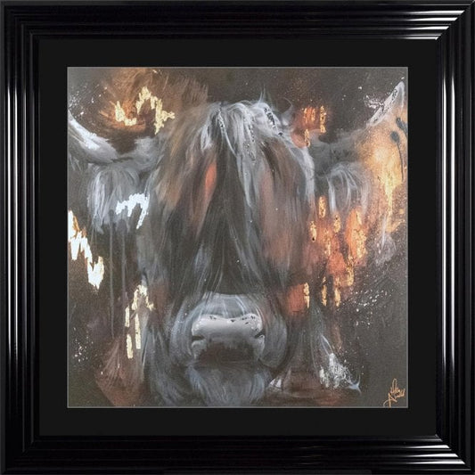 Copper Cow - Matt Black 3 Step Frame 75x75cm