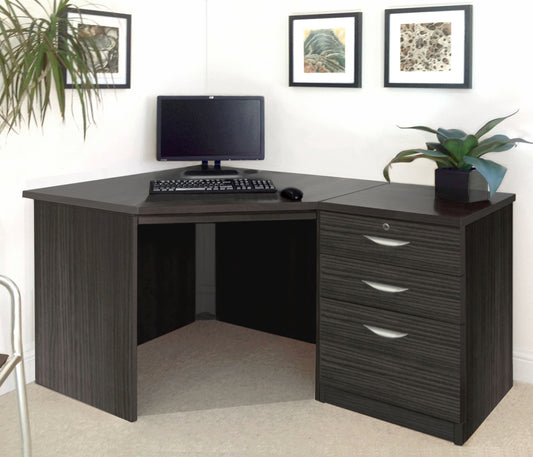 Home Office Corner Desk with 3 Drawer Unit/Filing Cabinet