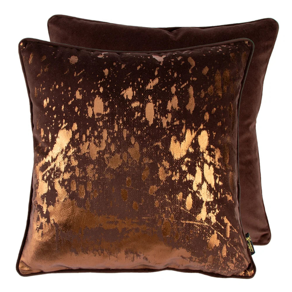 Damnhot Bronze Foil Splash Chocolate 45x45cm