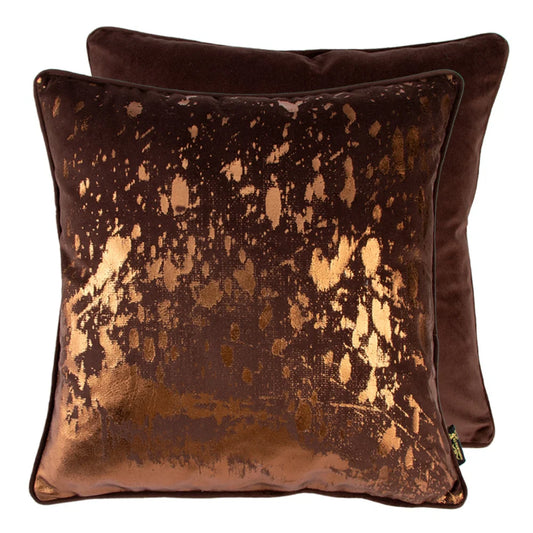 Damnhot Bronze Foil Splash Chocolate 45x45cm