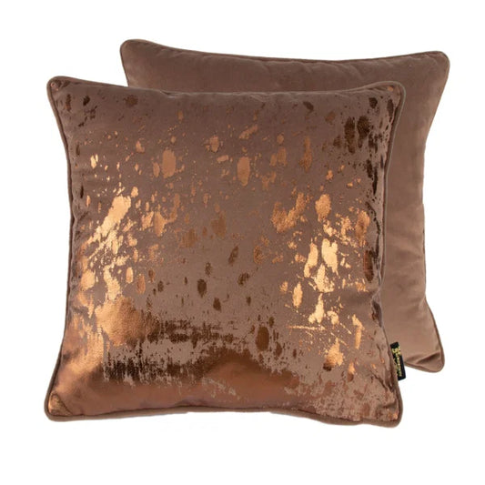 Damnhot Bronze Foil Splash Taupe 45x45cm