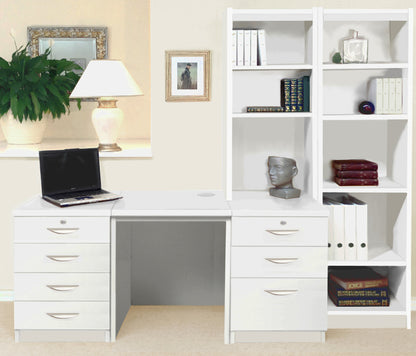 Home Office Desk and Drawer Units with Bookcases