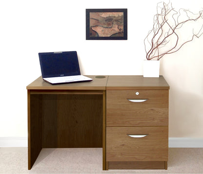 Home Office Desk with 2 Drawer Filing cabinet