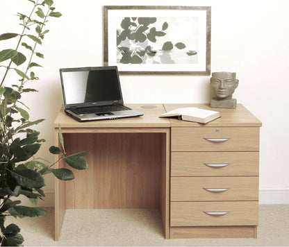 Home Office Desk with 4 Drawer Unit