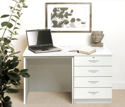 Home Office Desk with 4 Drawer Unit