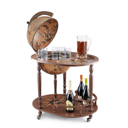 Giasone Drinks Globe & Trolley by Zoffoli