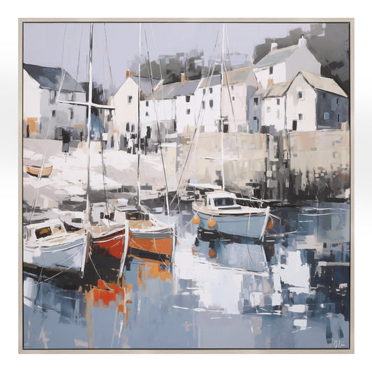 Harbour Haven Framed Canvas 80 x 80cm