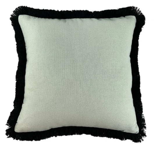 Hugo Black Slub With Heavy Fringe 45x45cm