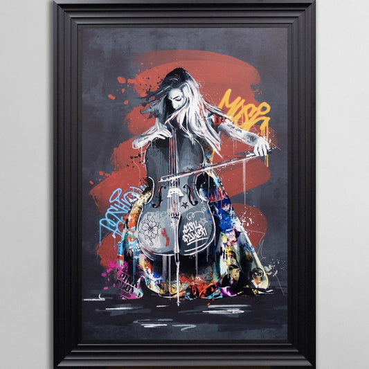 La Violon Celliste - Matt Black Frame 75 x 105cm