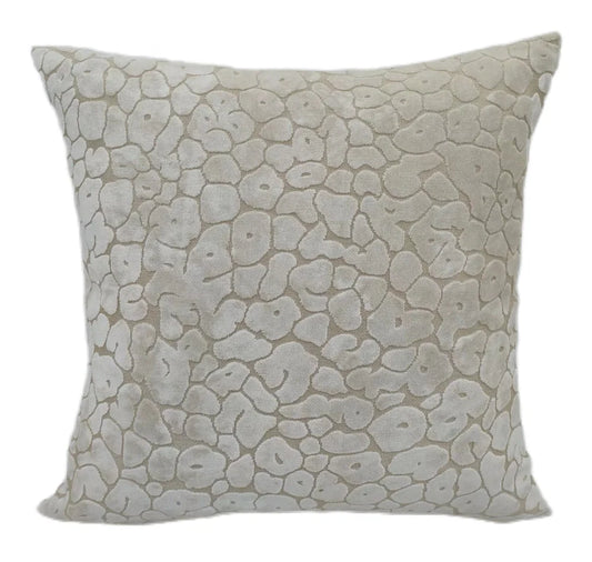 Leopard Cut Velvet Paul Moneypenny Ivory 43x43cm