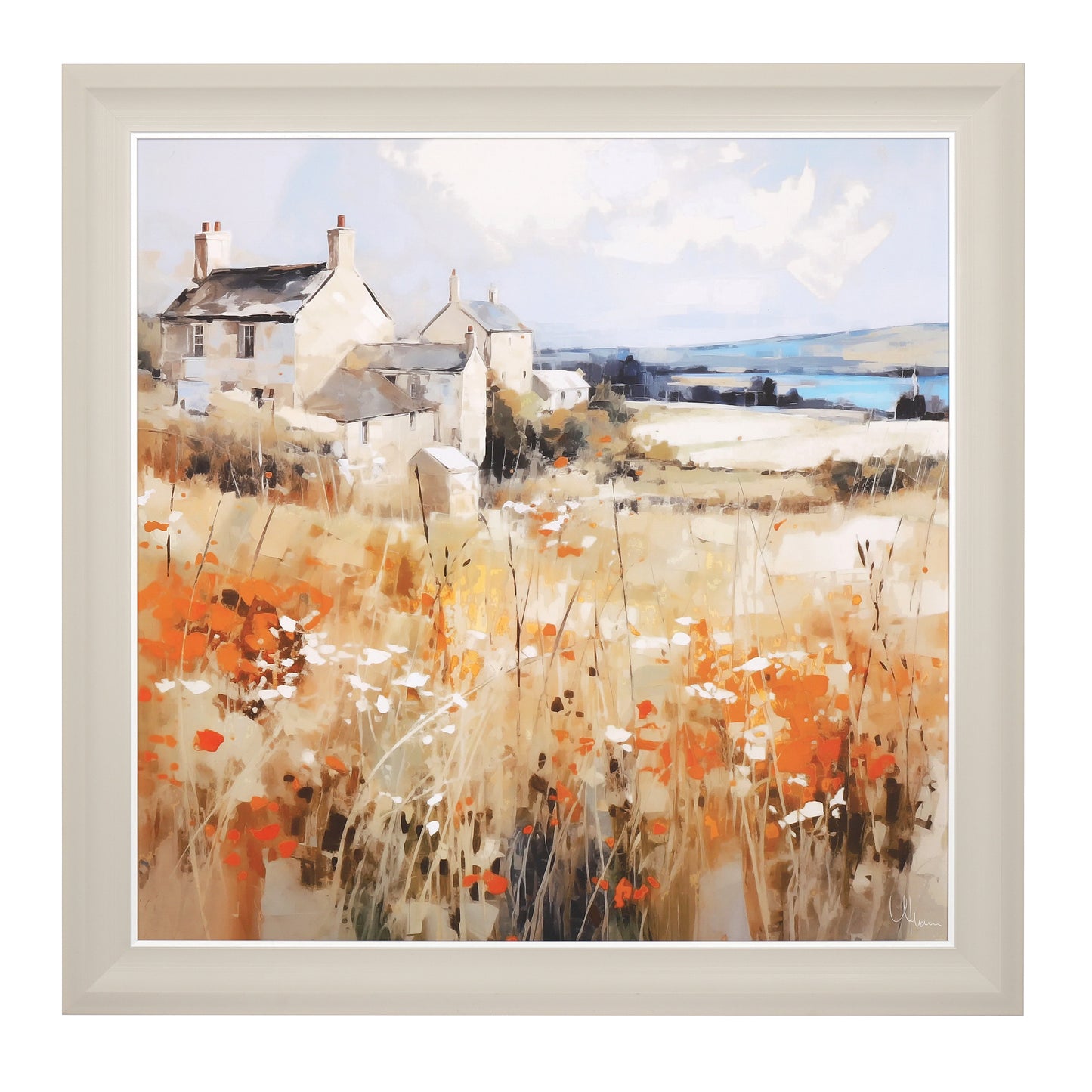 Meadow Retreat Framed Canvas 70 x 70cm