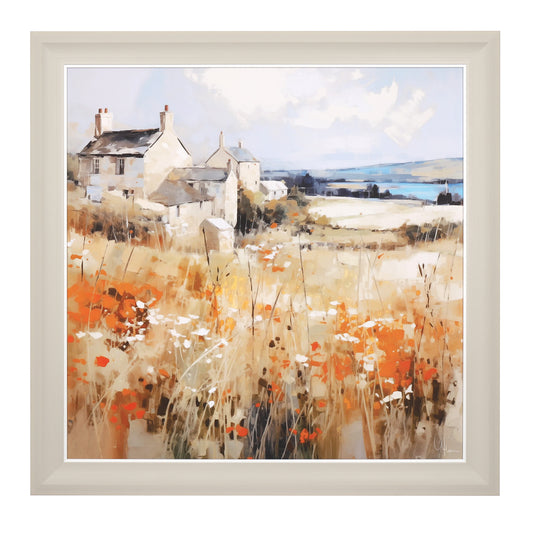 Meadow Retreat Framed Canvas 70 x 70cm