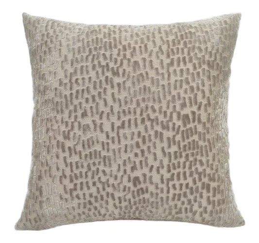 Melody Cut Velvet Dashes Taupe 43x43cm