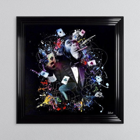 Colour Monkey Poker - Black Vegas Frame 90x90cm