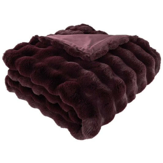 Raffles Soft Bubble Throw Aubergine 150x200