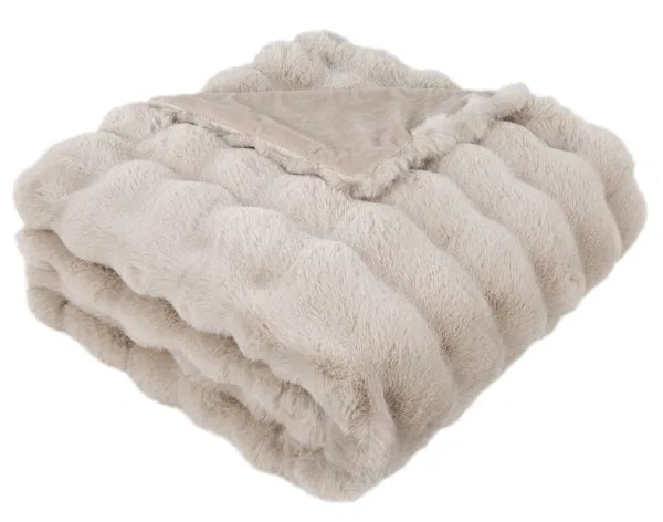 Raffles Soft Bubble Throw Beige 150x200cm