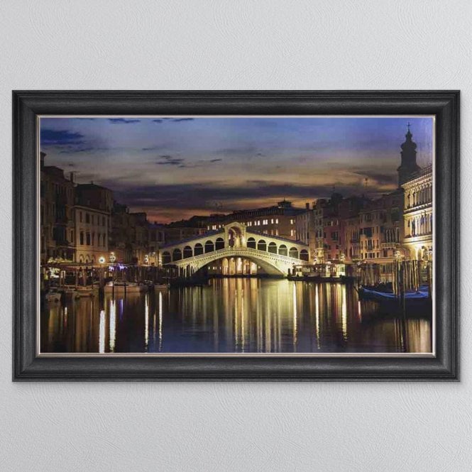 Rialto Bridge - Grey Vegas Frame 114 x 74cm
