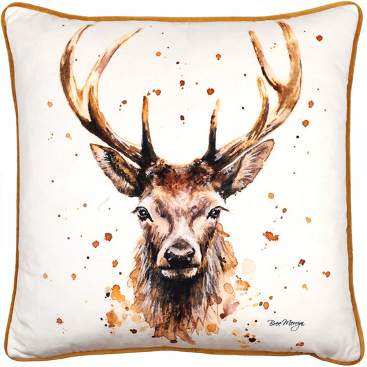 Stag Printed Velvet 45x45cm
