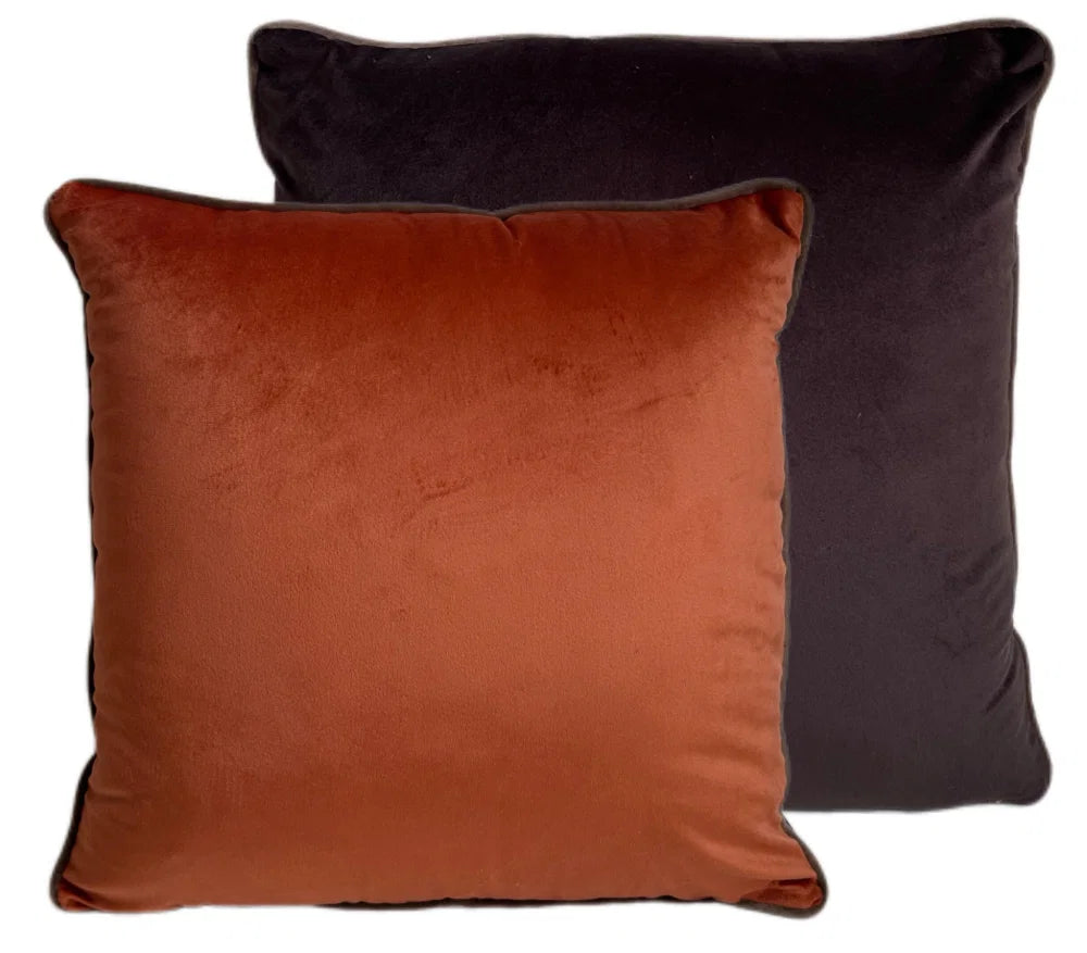 Velvet Brown/Choc Taupe Double Sided Paul Moneypenny 43x43cm