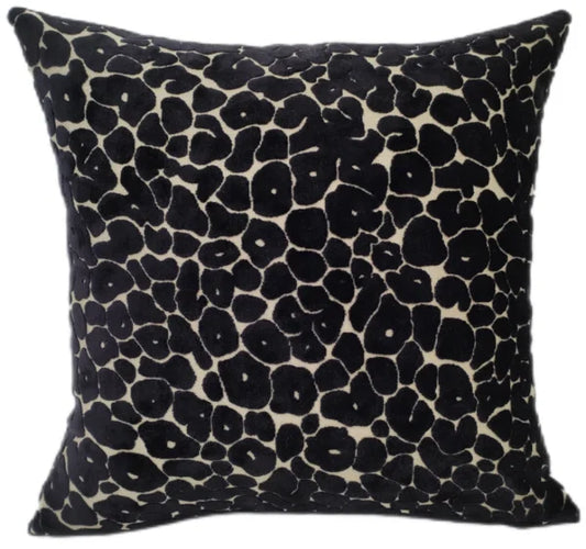 Leopard Cut Velvet Paul Moneypenny Black 43x43cm